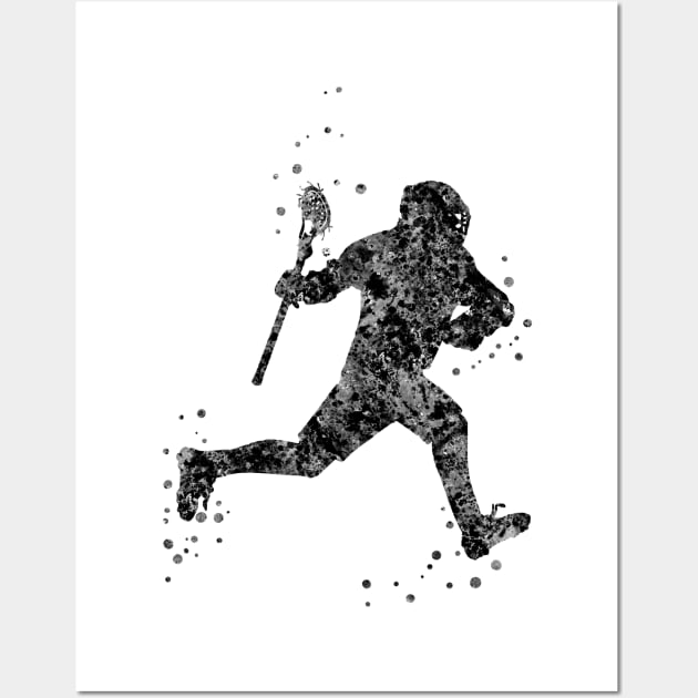 Lacrosse player Wall Art by RosaliArt